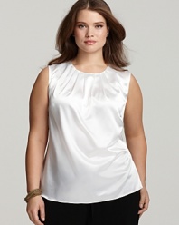 Jones New York Collection Plus Size Charmeuse Shell