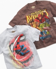 Power up his weekday wardrobe with one of these Spider-Man or Avengers t-shirts from Epic Threads.