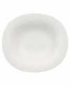 Fresh modern from Villeroy & Boch dinnerware. The dishes in this set are sheer white china in oval form that inspires simply harmonious dining. A soft fluidity and radiant glaze give this rim soup bowl quiet elegance and lasting appeal.