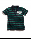GUESS Kids Boys Short-Sleeve Polo with Front and Back Ar, STRIPE (4)