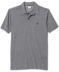 In a relaxed cotton blend, this chilled-out polo from Volcom takes a classic and makes it cool.