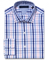 This clean-cut plaid shirt from Tommy Hilfiger is a welcome alternative to a work wardrobe of solids.