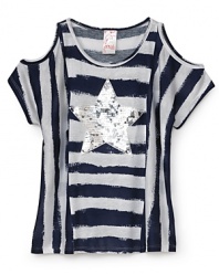 Add dazzle to her day with this sequin-embellished tee from Kiddo.