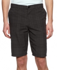 Step up your summer style with these sharp plaid shorts from Hurley.