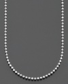 A jewelry collection classic. Bead chain necklace in 14k white gold. Approximate length: 16 inches + 2-inch extender.