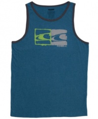 Make for the beach. This graphic tank from O'Neill is ready to let the good times roll.