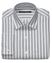 Follow the lines. This dress shirt from Sean John is ready and waiting to update your daily rotation.