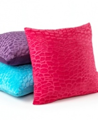 Comfort zone. Lounge around with the soft texture and chic style of these decorative pillows from Teen Vogue, featuring an embossed crocodile pattern and a variety of bright colors. Reverses to ultrasuede. Coordinate with the matching throws and body pillows.
