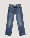 Five pocket jeans in a medium wash from Burberry.