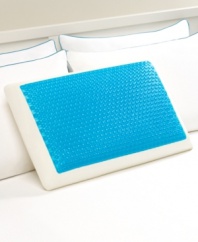 Wake up feeling relaxed every morning with this Cool Comforts Hydraluxe Gel pillow from Comforter Revolution. This unique pillow offers a fusion of comfortable memory foam and cool gel layers that cradle your head and neck for superior comfort and stay cool and refreshing to prevent tossing, turning and flipping your pillow. The standard model is ideal for all sleep types.