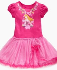 Give her style a beautiful boost with this Sleeping Beauty tutu dress from Disney.