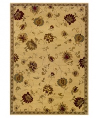 A delicate floral pattern paints a pretty scene on this subtly colored area rug from Sphinx. Meticulous details are machine woven on soft, durable polypropylene, ensuring an enchanting look that's built for long-lasting wear.