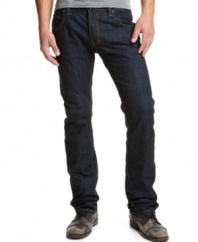 Sleek denim style isn't a stretch with these jeans from Armani.