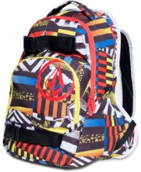 Make your statement this school year. With an explosive graphic treatment, this Volcom backpack gets you set for September and beyond.