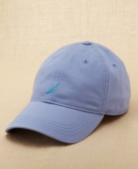 Cap off your nautical look with this J-class hat from Nautica.