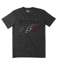 Skate by on sweet casual style with this comfy graphic t-shirt from Quiksilver.