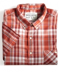 Plaid brings bold appeal to any everyday outfit with this shirt from Nautica.