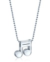 Take note of your accessories with this sterling silver necklace from Alex Woo, finished with a delicate music note charm.
