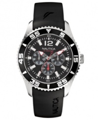This versatile sport watch from Nautica flaunts a durable, stainless steel body, for reliable wear.