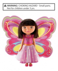 Dora's newest adventure takes place in the Enchanted Forest! After she helps the King save the forest, her fairy friends thank her by giving her magical wings!
