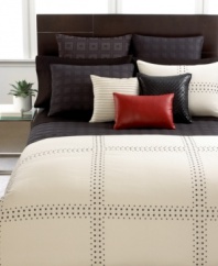 Bring a deep ebony accent to your Panels bed from Hotel Collection with this sham, featuring a quilted geometric square design in rich cotton softness.