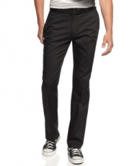 Casual style need some polish? Pair these pants from Kenneth Cole Reaction a t-shirt for a hip, modern look.