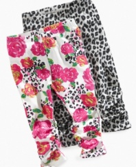Put her best fashion foot forward with a pair of these fun print leggings from First Impressions.