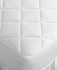 Finally, a mattress pad that stays in place! Featuring a stretch ReliaGrip® skirt and generous hypoallergenic fill, the Best Fit(tm) mattress pad from Sealy® wraps snugly around your mattress for a secure fit. All way stretch will ensure that this mattress pad won't pop off in the middle of the night. Also boasts plush 8 oz. fill and a 300-thread count cotton top.