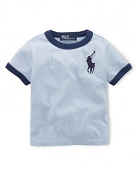 A classic tee is updated with a signature embroidered Big Pony.