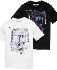 Shake up your street style with this rad graphic tee from Sean John.