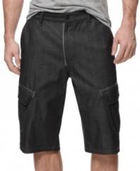 Sleek for the street. These shorts from Sean John turn down the lights on you regular blues.