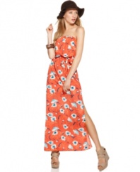 An allover floral print makes this Bar III maxi dress a hot pick for spring -- wear it with flats for day and wedges for night!