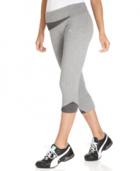 Perfect for running, walking or training, Puma's sleek capri pants feature bold contrasting details for a look that embodies chic athleticism. Wear them with your favorite tee or tank for a stylish active look.