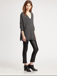 Luxe wool and cashmere, blended in a slightly oversized V-neck pullover.Dropped shouldersLong sleevesRibbed trimVented hem70% wool/30% cashmereDry cleanImportedModel shown is 5'11 (180cm) wearing US size Small.