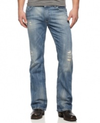 These light wash distressed jeans from INC International Concepts show off how you like to wear your wear.