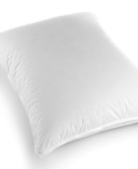 Rest comfortably with this plush pillow from Blue Ridge. Features lofty all-natural down fill surrounded by pure 233-thread count cotton rendering an exceptionally soft landing place for your head.