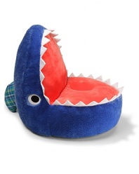 Be careful where you sit! Gund's whimsical shark chair is a soft and supercute why for your little one to relax.