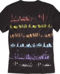 Take on the night with this electric t-shirt from Bar III.