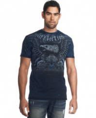 Need some style turnover to refresh your look? Try this reversible graphic t-shirt from Affliction and double up on your casual cool.
