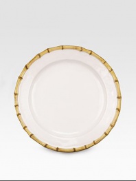 An elegant, extremely versatile dinner plate in lasting ceramic stoneware with handpainted bamboo detail. From the Classic Bamboo Collection11 diam.Ceramic stonewareDishwasher safeImported 
