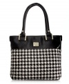 Whether you're perusing a Saturday morning flea market or dining with the ladies who lunch, this gracious shopper from AK Anne Klein is the obvious choice. With classic houndstooth pattern, polished signature hardware and spacious interior, it's the perfect marriage of fashion and function.