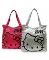 She'll beg to take this glittery kitty for a walk. Store all of the essentials she'll need on-the-go with this Hello Kitty sequin tote. (Clearance)
