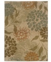 Meeting somewhere between modern and traditional, this Sphinx area rug features a bold floral motif that pops against a soft, neutral ground. Pairing a hard-twist nylon construction with a special dyeing technique, this transitional piece is designed to recreate the look and feel of the finest antique rugs.