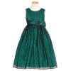 Jayne Copeland Little Girls Size 6X Green Sparkle Christmas Dress