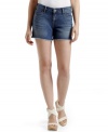 These denim shorts from Levi's look like vintage favorites, thanks to a worn-in wash and a frayed hems. Pair them with platforms and a basic tee for a summery ensemble that always works.
