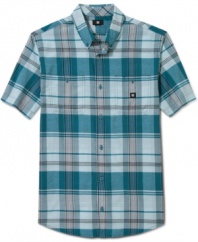 Pop some plaid into your wardrobe with this short-sleeved shirt from DC Shoes for some timelessly cool summer style.