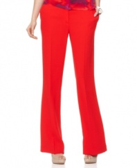 Rev up your look with these vibrant trousers in on-trend red, from Jones New York.