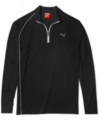 Subtle lets your swing be the star and helps keep you cool on the links with this long-sleeved golf shirt featuring moisture management from Puma.