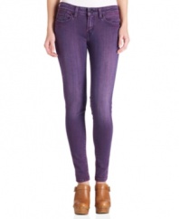 Purple reign: Levi's 535 five-pocket skinny jeans rule in the color department. Pair them with a neutral top for a look that draws all the right attention.