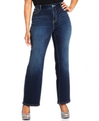 Plus size dark denim from INC make the perfect starting point for nearly any outfit. Pair these jeans with your favorite tees for the weekend, or try them with a lace top for a night out!
